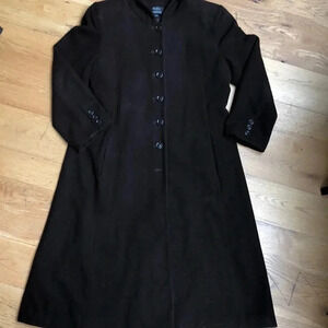 Oleg Cassini Brown Wool Blend Coat. Size 16